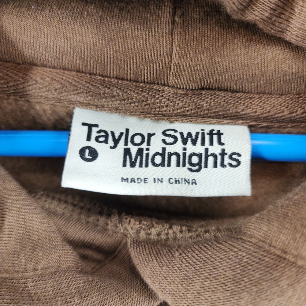 Taylor Swift Large Brown Midnights Album Graphic Hoodie Eras Tour Merch Unisex - Picture 5 of 5